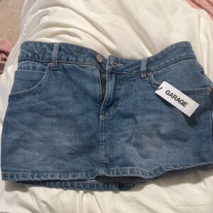 Garage Blue Denim Mini Skirt